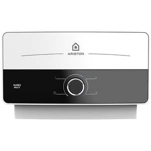 Instant apa calda electric ARISTON Aures Slim Multi, 2.1l/min, 5000W, senzor de debit, supapa de siguranta, alb-negru