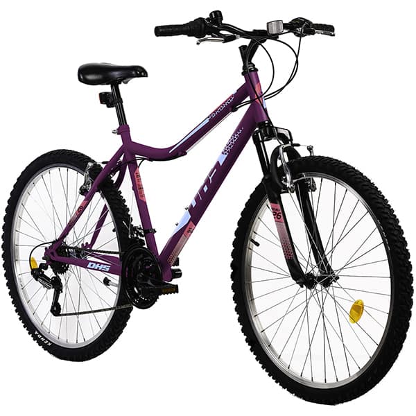 Bicicleta MTB DHS Terrana 2604, 26", cadru otel, violet