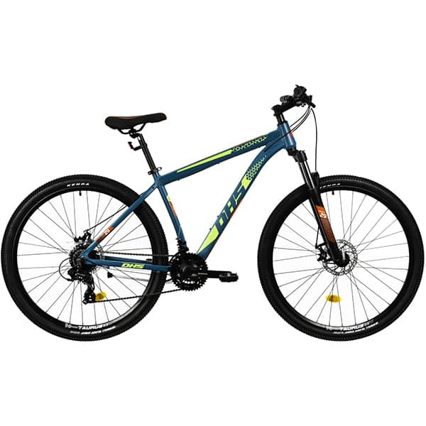 Bicicleta MTB DHS Terrana 2925, roata 29", 24 viteze, schimbator Shimano, frana disc mecanica, verde