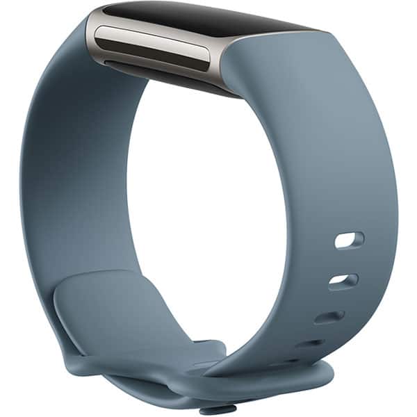 Bratara fitness FITBIT Charge 5, Android/iOS, silicon, Steel Blue / Platinum Stainless Steel