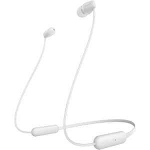 Casti SONY WIC200, Bluetooth, In-Ear, Microfon, alb