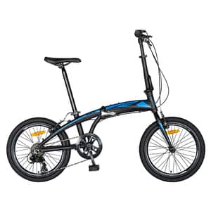 Bicicleta pliabila CARPAT C2052C, 20", cadru aluminiu, negru-albastru