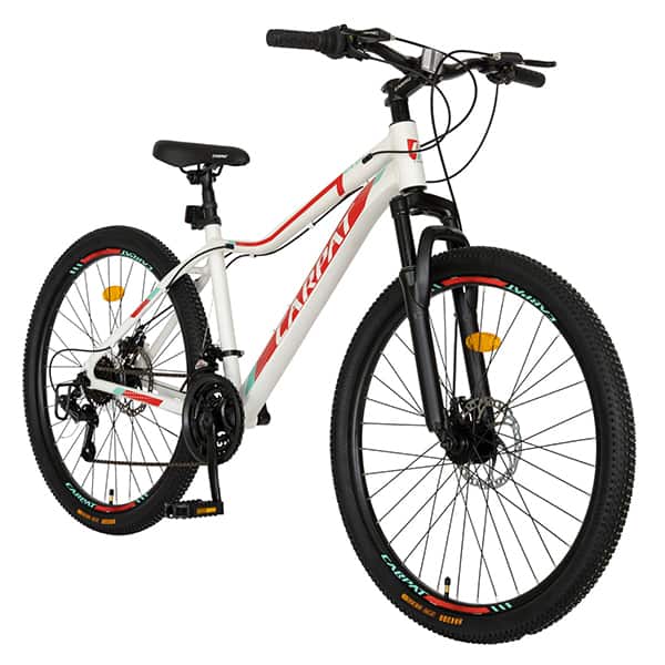 Bicicleta MTB CARPAT C2652AAR, 26", cadru aluminiu, alb-rosu