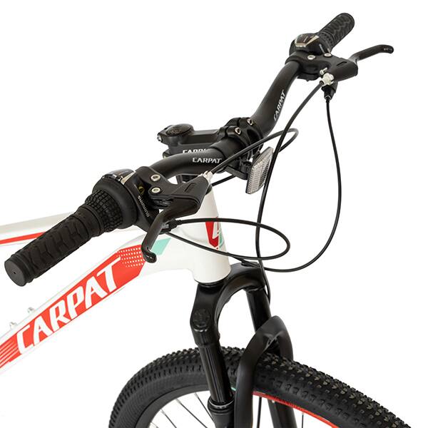 Bicicleta MTB CARPAT C2652AAR, 26", cadru aluminiu, alb-rosu