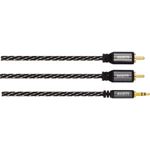 Cablu audio RCA - Jack 3.5mm AVINITY 127077, 1.5m, placat aur, negru