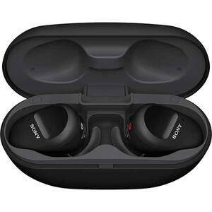 Casti SONY WF-SP800N, True Wireless, Bluetooth, In-Ear, Microfon, EXTRA Bass, Noise Cancelling, negru
