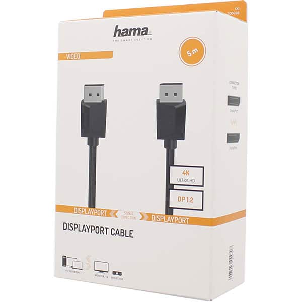Cablu DisplayPort 1.2 HAMA 200698, 5m, negru