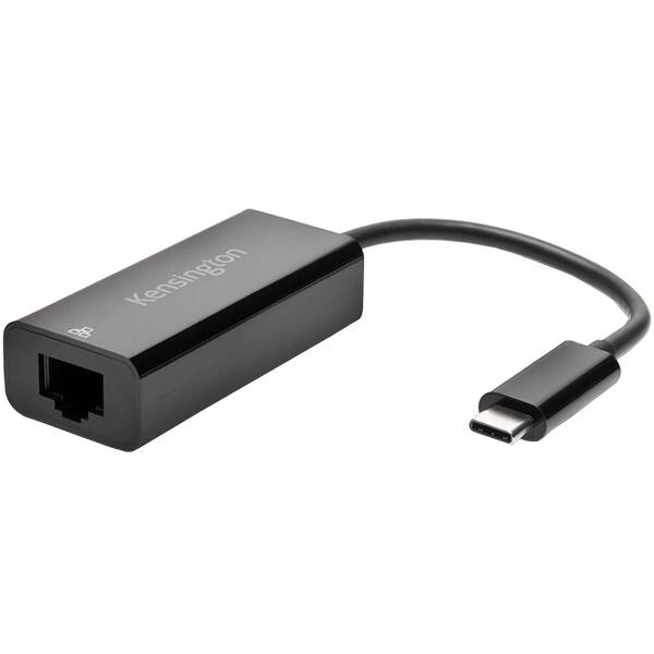 Adaptor USB-C - Ethernet KENSINGTON CA1100E , Gigabit, negru