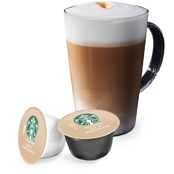 Capsule cafea STARBUCKS Latte Macchiato compatibilitate cu Nescafe Dolce Gusto 12451741, 12 capsule,129g