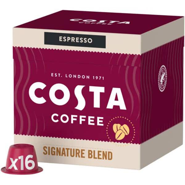 Capsule cafea COSTA COFFEE Signature Blend Espresso compatibilitate cu Dolce Gusto 30197, 16 capsule, 120g