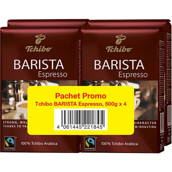 Pachet cafea boabe TCHIBO Barista Espresso 514321, 4 x 500g