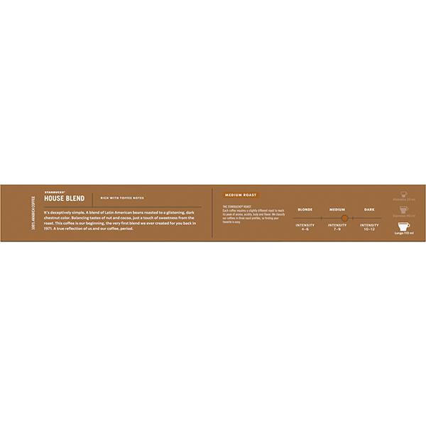 Capsule cafea STARBUCKS House Blend Lungo compatibilitate cu Nespresso 6200099, 10 capsule, 57g