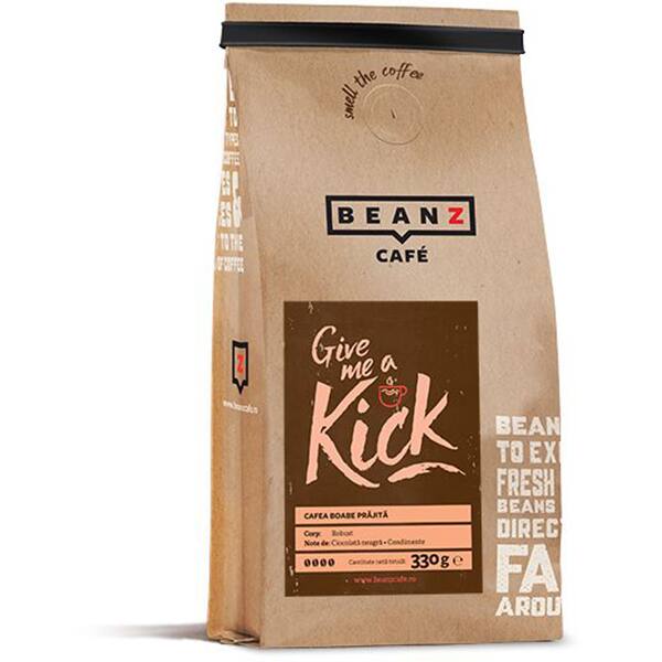 Cafea boabe BEANZ Kick 100% Arabica, 330g