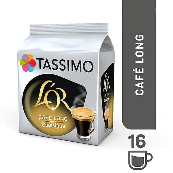 Capsule cafea L'OR Tassimo Cafe Long Classic, 16 capsule, 104g