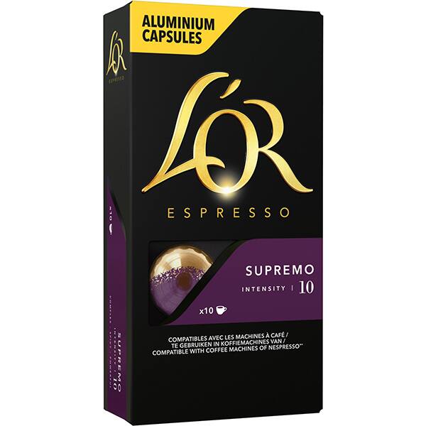 Capsule cafea L'OR Espresso Supremo, 10 capsule, 52g