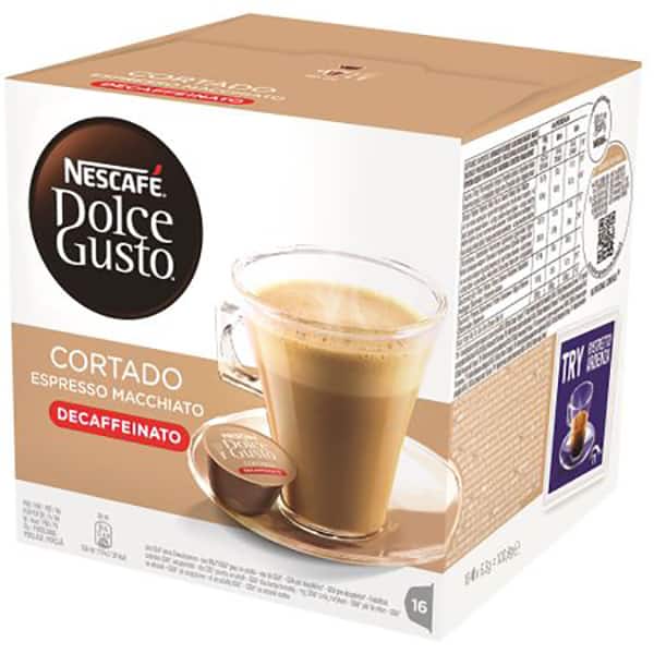 Capsule cafea NESCAFE Dolce Gusto Cortado Espresso Decaff, 16 capsule, 99.2g