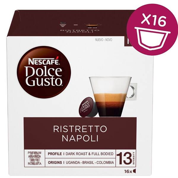 Capsule cafea NESCAFE Dolce Gusto Ristretto Napoli Style ,16 capsule, 128g