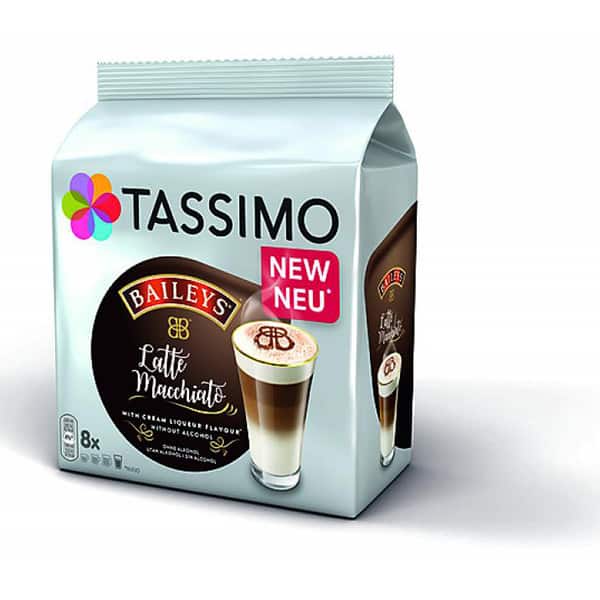 Capsule cafea JACOBS Tassimo Baileys Latte Macchiato, 8 capsule cafea + 8 capsule lapte, 264g