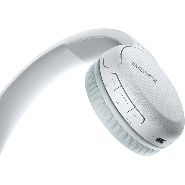 Casti SONY WH-CH510, Bluetooth, On-Ear, Microfon, alb
