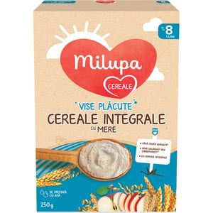 Cereale integrale MILUPA Vise Placute cu mere 657533, 8 luni+, 250g