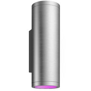 Aplica LED smart PHILIPS Hue 8718696176207, 2x8W, 1200lm, IP44, RGB, inox