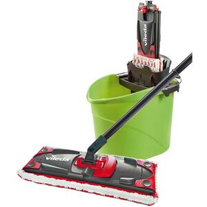 Set galeata cu storcator + mop + maner VILEDA Ultramat, verde