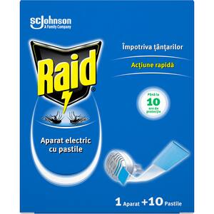 Aparat electric anti-tantari RAID + 10 pastile laminate