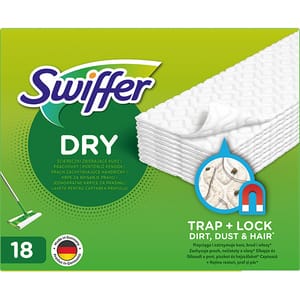 Rezerva uscata mop SWIFFER Dry, 15 cm, 18 bucati