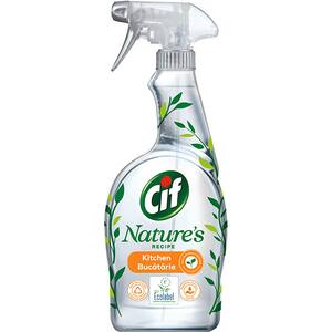 Solutie de curatare bucatarie CIF Nature Spray Degresant, 750 ml