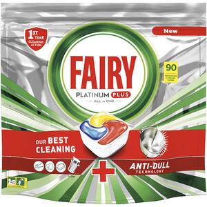 Detergent pentru masina de spalat vase FAIRY Platinum Plus Lemon, 90 capsule
