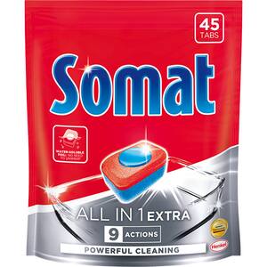 Detergent pentru masina de spalat vase SOMAT All In One Extra, 45 tablete