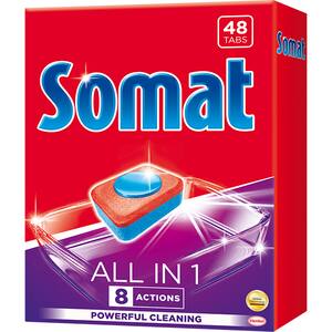 Detergent pentru masina de spalat vase SOMAT All In One, 48 tablete