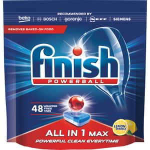 Detergent pentru masina de spalat vase FINISH All in One Max Lemon, 48 tablete