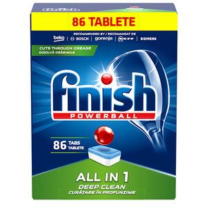 Detergent pentru masina de spalat vase FINISH All in One, 86 tablete