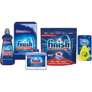 Pachet FINISH Starter Pack: Detergent vase, Sare, Solutie clatire, Solutie curatare, Odorizant