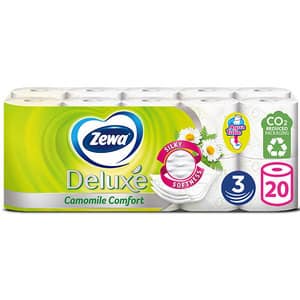 Hartie igienica ZEWA Deluxe Camomile comfort, 3 straturi, 20 role