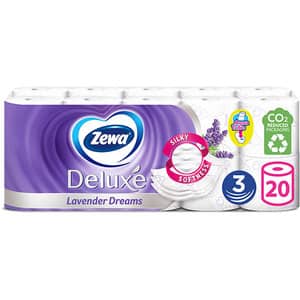 Hartie igienica ZEWA Deluxe Lavender dreams, 3 straturi, 20 role