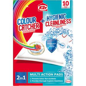 Servetele anti-transfer pentru rufe K2R Colour Catcher 2 in 1 Hygienic Cleanliness, 10 bucati