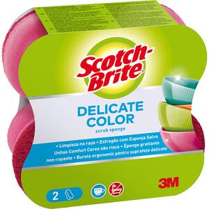 Burete de vase delicat SCOTCH-BRITE MMBU2400, 2 bucati