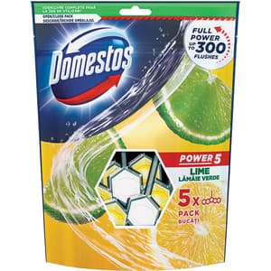 Odorizant Toaleta DOMESTOS Power 5 Maxi Pack Lime 5x55g