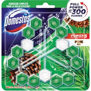 Odorizant toaleta DOMESTOS Power 5 Pine, 3 x 55 g
