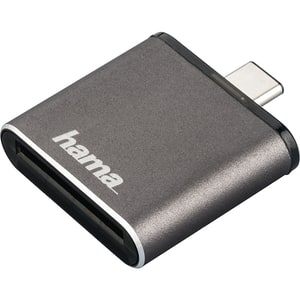 Cititor de carduri HAMA 124186, USB 3.1 Tip C, UHS II OTG, gri