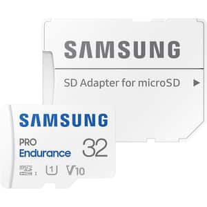 Card de memorie SAMSUNG PRO Endurance, microSDHC, 32GB, 100MB/s, clasa 10/U1/V10, UHS-I, adaptor