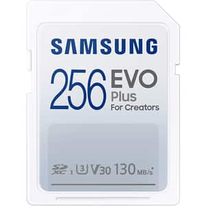 Card de memorie SAMSUNG EVO Plus, SDXC, 256GB, 130MB/s, clasa 10/U3/V30, UHS-I