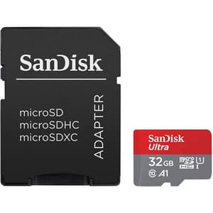 Card de memorie SANDISK Ultra, microSDHC, 32GB, 120MB/s, clasa 10/U1/A1, UHS-I, adaptor