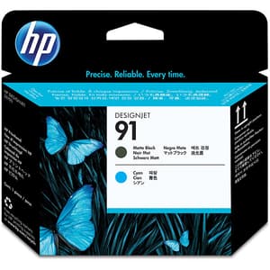 Cap imprimare original HP 91 (C9460A), cyan, negru mat