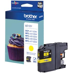 Cartus original BROTHER LC-123Y, galben
