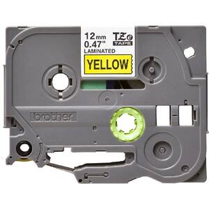 Banda etichete BROTHER TZe-631, 12 mm, 8 m, Negru pe Galben