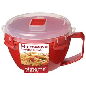 Bol SISTEMA Microwave Noodle 4031067, 0.9l, plastic, rosu