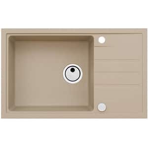 Chiuveta bucatarie ALVEUS INTERMEZZO 130 G55, 1 cuva, picurator reversibil, compozit granit, bej